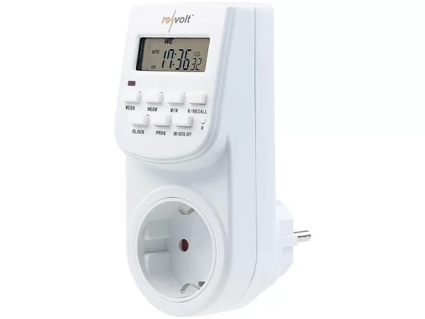 Revolt Schaltuhren:2er-Set Digitale Zeitschaltuhren Mit LCD-Display, Minutengenau, 1