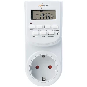 Revolt Schaltuhren:2er-Set Digitale Zeitschaltuhren Mit LCD-Display, Minutengenau, 10