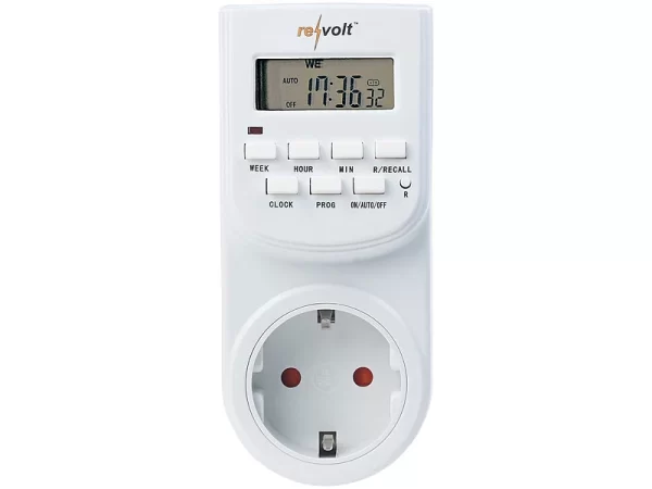 Revolt Schaltuhren:2er-Set Digitale Zeitschaltuhren Mit LCD-Display, Minutengenau, 3
