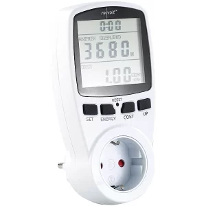 Revolt Stromverbrauchsmessgerät:2er-Set Digitale Energiekostenmesser Mit XXL Jumbo Display 12