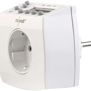 Revolt Steckdose Timer:2er-Set Kompakte Digitale Zeitschaltuhren Mit LCD-Display 12