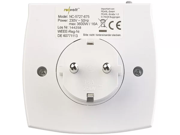 Revolt Steckdose Timer:2er-Set Kompakte Digitale Zeitschaltuhren Mit LCD-Display 6