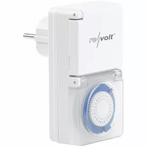 Revolt Außen Zeitschaltuhr:Mechanische Outdoor-Zeitschaltuhr, IP44, 30 Min., Kindersicherung 23