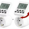 Revolt Steckdose Mit Timer:2er-Set Digitale Zeitschaltuhren Mit 180° Rotierbarem LCD-Display 10
