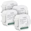 Luminea Home Control Dimmer-Schalter LED:4er-Set WLAN-Unterputz-2-Kanal-Lichtschalter & -Dimmer, App 31