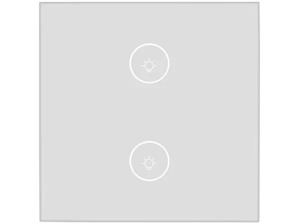 Luminea Home Control Alexa WiFi-Lichtschalter:Touch-Doppel-Lichttaster, Versandrückläufer 8