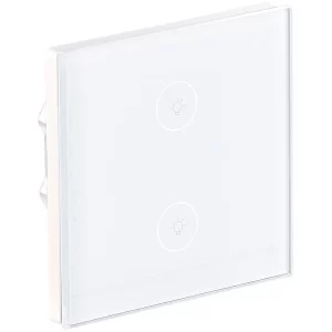 Luminea Home Control Alexa WiFi-Lichtschalter:Touch-Doppel-Lichttaster, Versandrückläufer 23