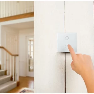 Luminea Home Control Alexa WiFi-Lichtschalter:Touch-Doppel-Lichttaster, Versandrückläufer 31