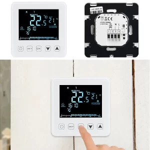 Revolt Raumthermostate:4er-Set Wand-Thermostate Für Fußbodenheizung, LCD, Touch-Tasten 33