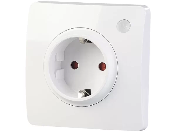 Luminea Home Control Smart-WiFi-Steckdose:2er-Set WLAN-Unterputz-Steckdosen, Kompatibel Mit Amazon Alexa 3