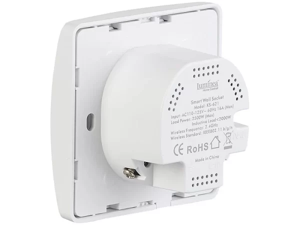 Luminea Home Control Smart-WiFi-Steckdose:2er-Set WLAN-Unterputz-Steckdosen, Kompatibel Mit Amazon Alexa 7