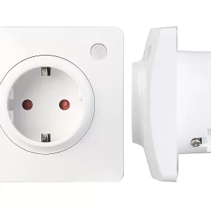 Luminea Home Control Smart-WiFi-Steckdose:2er-Set WLAN-Unterputz-Steckdosen, Kompatibel Mit Amazon Alexa 16
