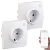 Luminea Home Control Smart-WiFi-Steckdose:2er-Set WLAN-Unterputz-Steckdosen, Kompatibel Mit Amazon Alexa 23