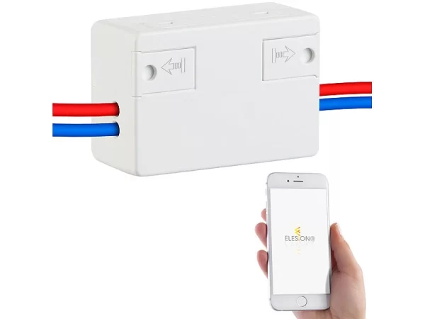 Luminea WLAN Schalter 230V:2er-Set WLAN-Schalter Für Licht, Für Amazon Alexa & Google Assistant 3