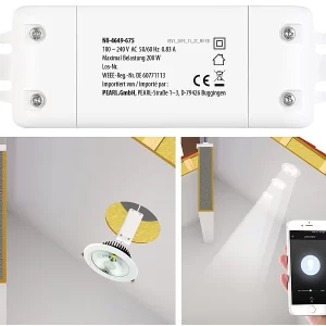 Luminea Home Control WiFi Dimmer:WLAN-Schalter Mit Dimmer-Funktion, Für Siri, Alexa & Google Assistant 10
