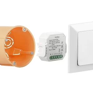 Luminea Home Control WLAN Wechselschalter:WLAN-Unterputz-Lichtschalter, App, Für Siri, Alexa & Google Assistant 9