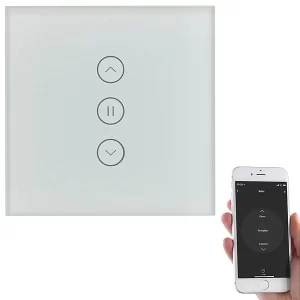 Luminea Home Control Rolladenschalter:Rollladen-Touch-Unterputz-Steuerung Mit WLAN, App Und Sprachsteuerung 12