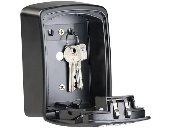 Xcase Bluetooth-Schlüsselsafe:2er Set Mini-Schlüssel-Safe Mit Bluetooth Und App, IP54 5