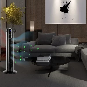 Sichler Turm-Lüfter-Ventilator:Turmventilator, Ionisator, WLAN & App, Siri, Versandrückläufer 21