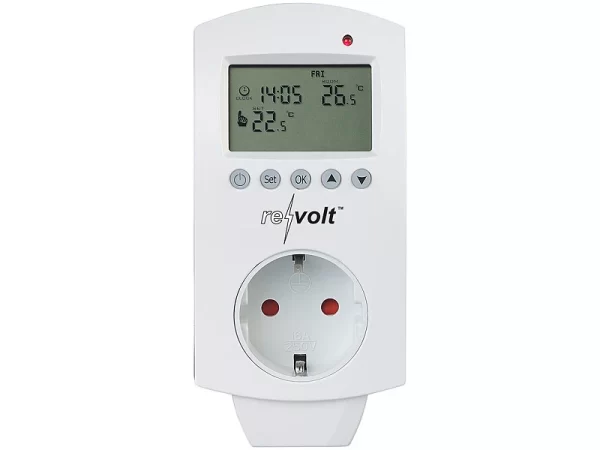 Revolt Temperatur-Wächter:Digitales Steckdosen-Thermostat, Versandrückläufer 5