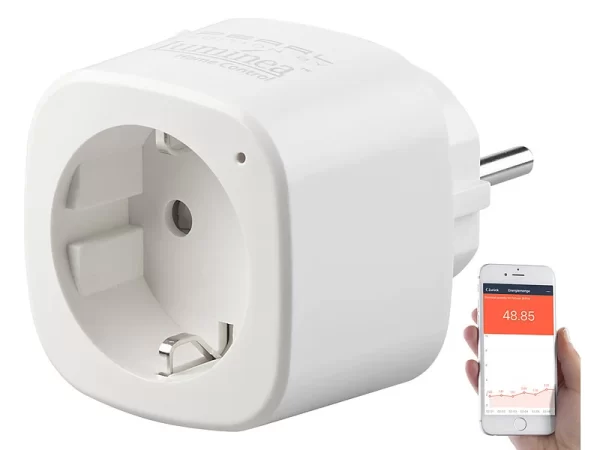 Luminea Home Control Elesion App:WLAN-Steckdose Mit Energiekostenmesser, App Und Sprachsteuerung 3