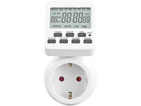 Revolt Steckdose Mit Timer:2er-Set Digitale Zeitschaltuhren Mit 180° Rotierbarem LCD-Display 12