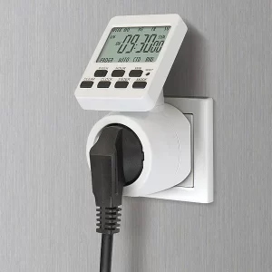 Revolt Steckdose Mit Timer:2er-Set Digitale Zeitschaltuhren Mit 180° Rotierbarem LCD-Display 24