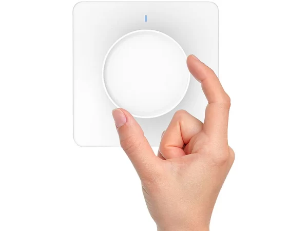 Luminea Home Control Dimmschalter:WLAN-Unterputz-Lichtschalter & Dimmer Mit Dreh- & Drück-Funktion, App 8