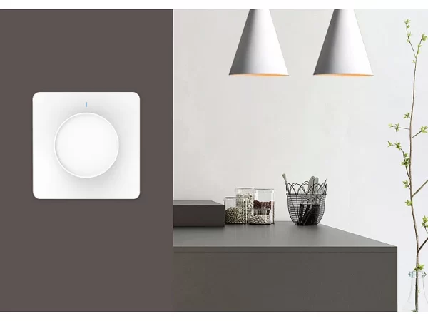 Luminea Home Control Dimmschalter:WLAN-Unterputz-Lichtschalter & Dimmer Mit Dreh- & Drück-Funktion, App 7