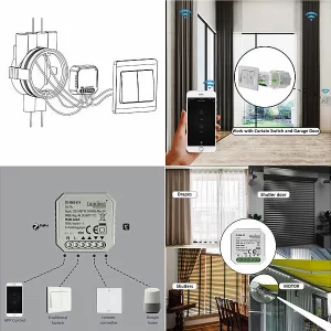 Luminea Home Control Rolladensteuerung:10er-Set WLAN-Unterputzmodule Für Smarte Rollladen, App & Sprachbefehl 14