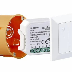 Luminea Home Control Rollladensteuerung:4er-Set WLAN-Unterputzmodule Für Smarte Rollladen, App & Sprachbefehl 16