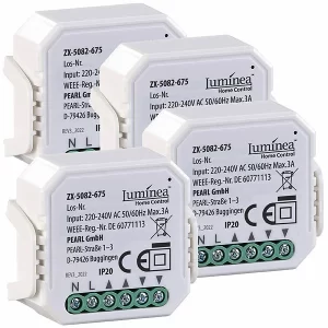 Luminea Home Control Rollladensteuerung:4er-Set WLAN-Unterputzmodule Für Smarte Rollladen, App & Sprachbefehl 10