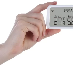 Luminea Home Control WLAN Temperatursensor:3in1-WLAN-Sensor Für Temperatur, Luftfeuchtigkeit Und Helligkeit, App 39