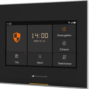 VisorTech Alarmsystem:14-tlg. Funk-Alarmanlage: 11 Sensoren, 2 Fernbedienungen, GSM WLAN App 60