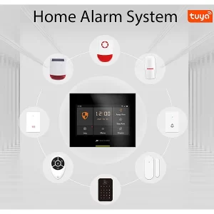 VisorTech Alarmanlage Sets:10-tlg. Funk-Alarmanlage: 7 Sensoren, 2 Fernbedienungen, GSM, WLAN App 50