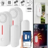 VisorTech Alarmanlage Türkontakt:2er-Set WLAN-Tür- & Fensteralarme Mit Sirene, App Und Sprachsteuerung 37