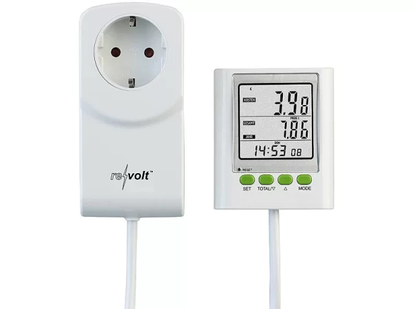 Revolt Stromzähler:2er-Set Energiekosten-Messer & Stromverbrauchs-Zähler, 2 Tarife 3