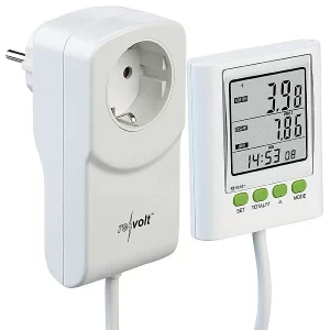 Revolt Stromzähler:2er-Set Energiekosten-Messer & Stromverbrauchs-Zähler, 2 Tarife 25